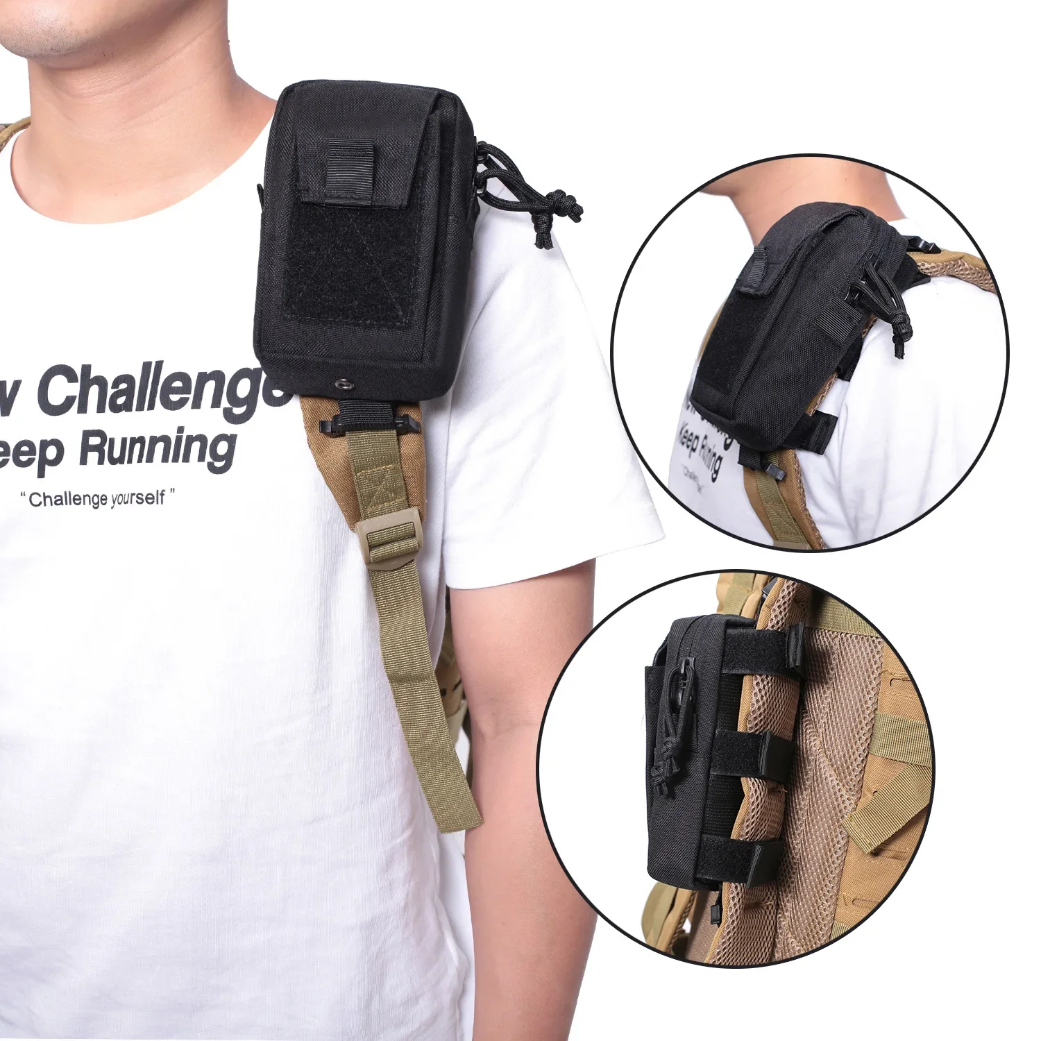 Backpack Insert Organizer - Suporte para Telefone com Alça de