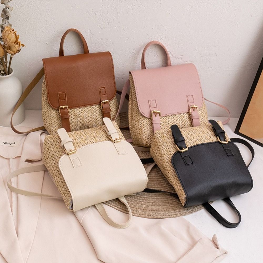 Leather Backpack Vintage - Mochila de Couro PU com Design