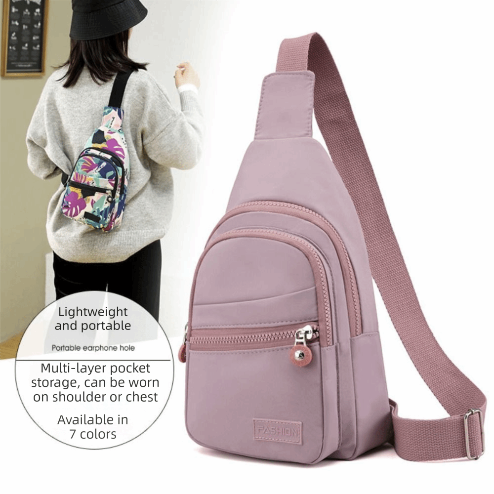 Sling Backpack Shoulder - Bolsas de Peito Femininas em Nylon