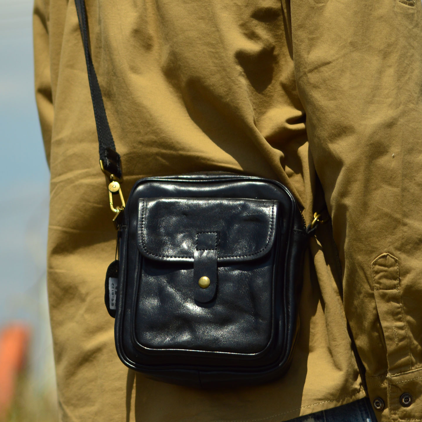 Leather Backpack Vintage - Bolsa de ombro masculina de couro