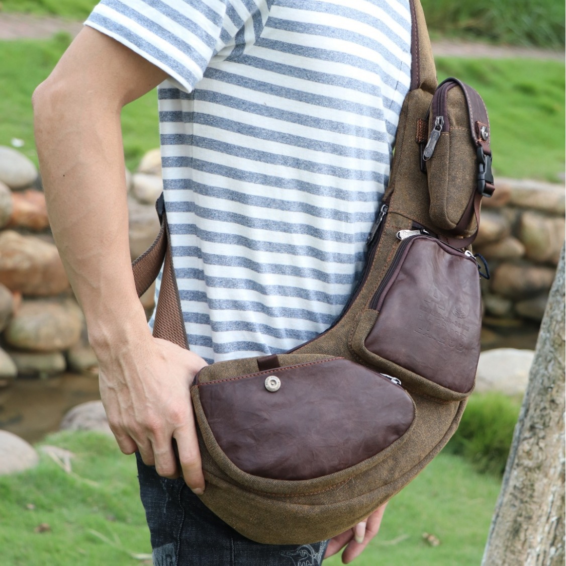 Mochila Transversal Masculina, - Sling Backpack Shoulder avaliação e preço