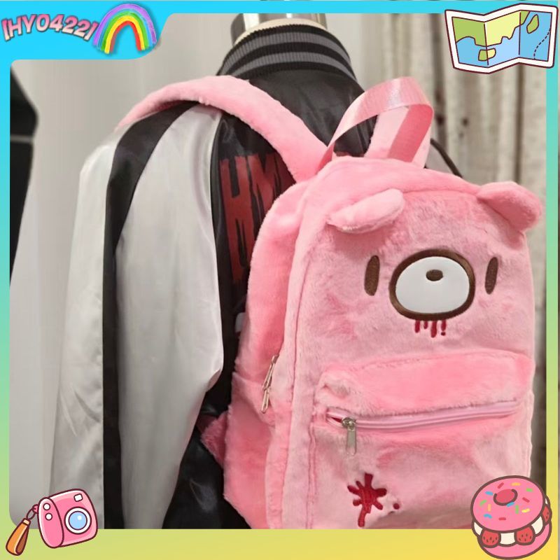 Mochila Fofa Gloomy Bear Rosa  - Fashion Backpack Women avaliação e preço