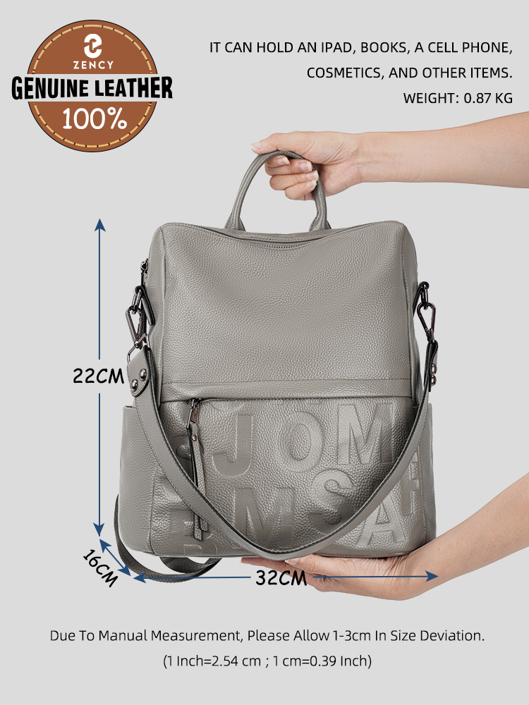 Mochila Zency Premium de Couro - Fashion Backpack Women avaliação e preço