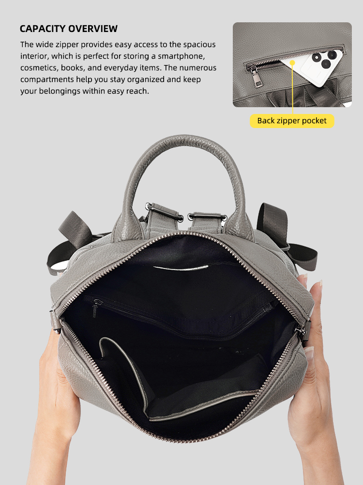 Mochila Zency Premium de Couro - Fashion Backpack Women avaliação e preço