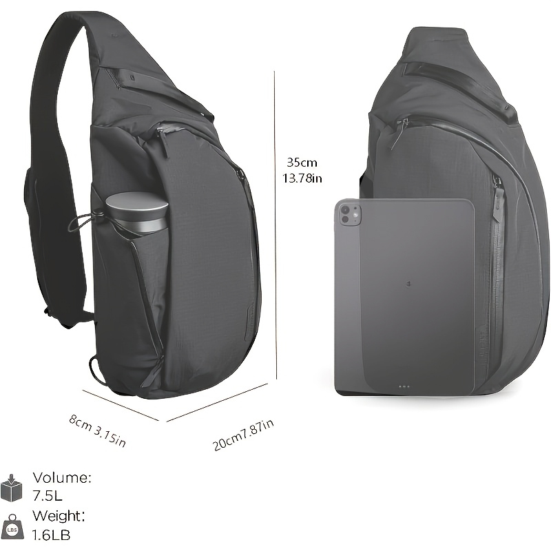 Bolsa de Ombro Direito 7.5L -  - Sling Backpack Shoulder avaliação e preço